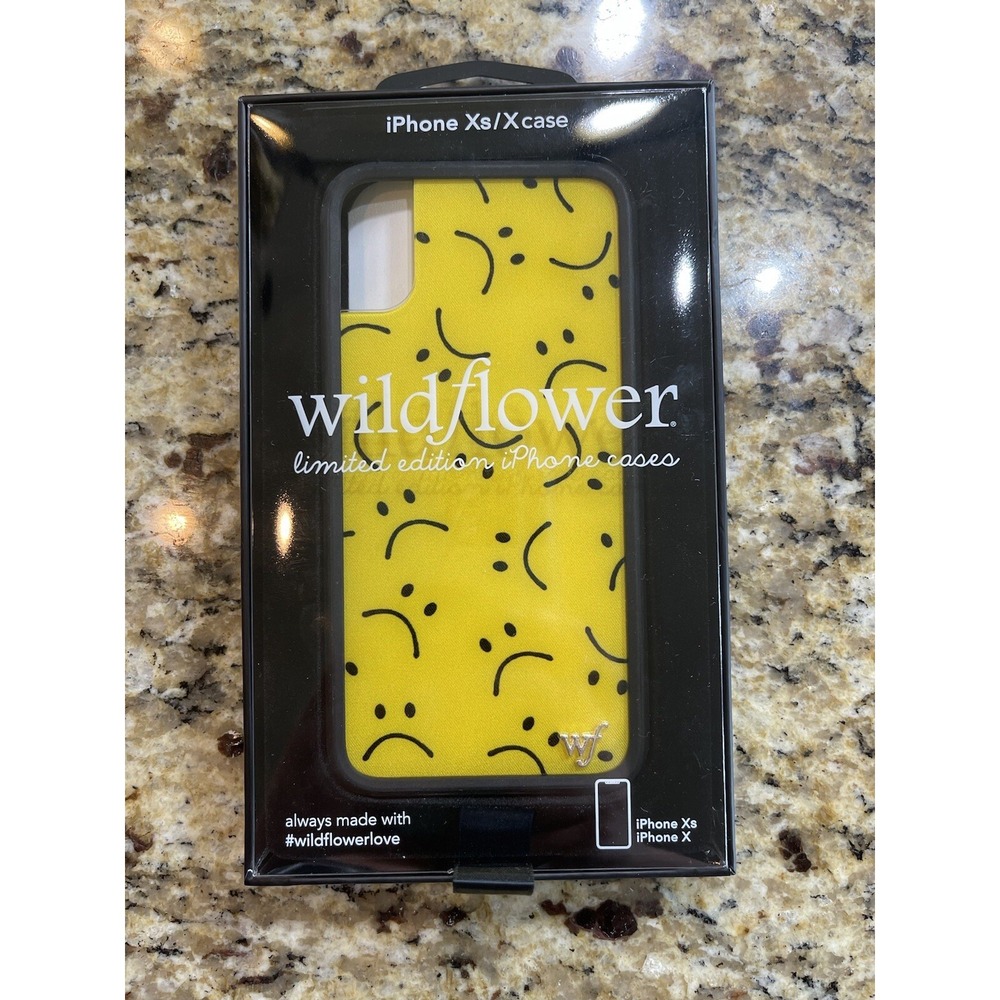 Wildflower Sadurdays Iphone XS Phone Case Frown Smiley NEW‎ *Limited Edition*